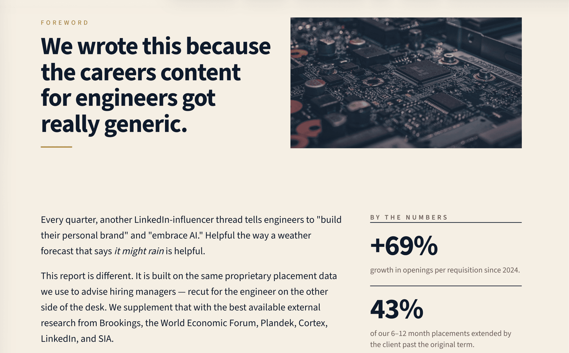 contract engineer quarterly intelligence report