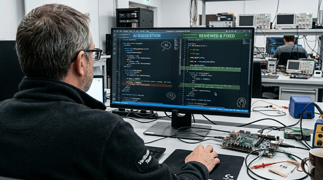 Verification and firmware engineer correcting mistakes AI made.